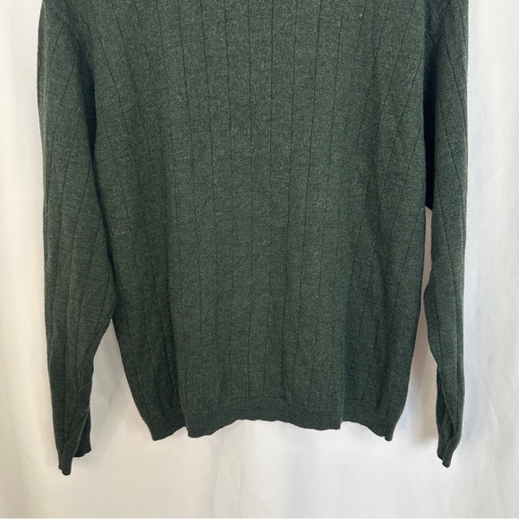 Brandini Made In Italy Sweater Mens XL 100% Fine Merino Wool Pullover Green - Picture 8 of 11